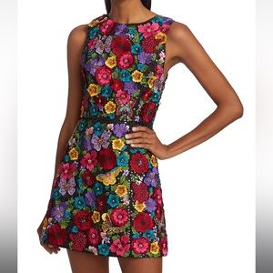 COPY - COPY - COPY - Alice + Olivia Lindsey Embellished A-Line Dress NWT SZ Bla…